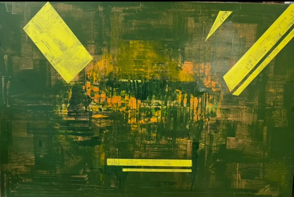 Lemon on Malachite