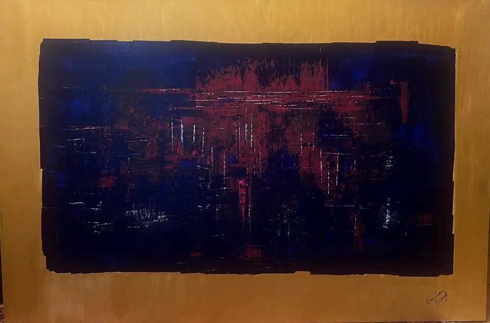 Indigo on Gold